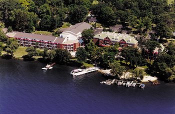 Aerial view of Heidel House Resort.