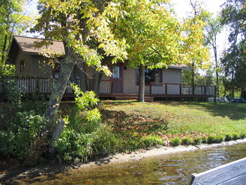 Cabin exterior at Lost Lake Lodge.