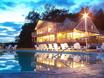 Outdoor pool at Linekin Bay Resort.