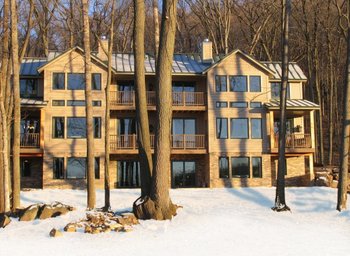 Exterior view of Devils Head Resort & Convention Center.