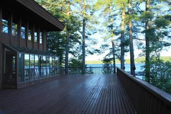 Deck view at Westwind Inn on the Lake.