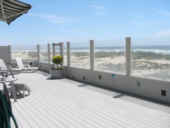 Rental deck at Coastal Vacation Rentals.