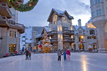 Ice skating in Vail Colorado at SkyRun Vacation Rentals - Vail, Colorado.