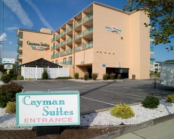 Exterior view of Cayman Suites Hotel.