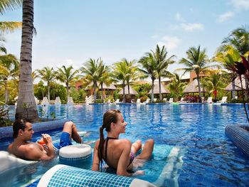 Laying By the Pool at Barceló Maya Palace